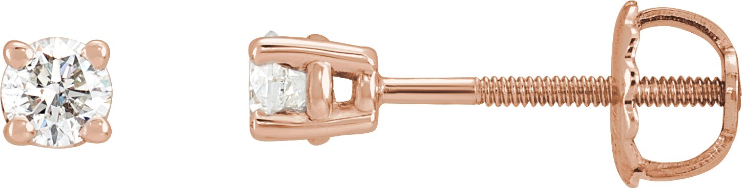 Round 4-Prong Stud Earrings