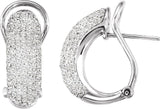 Pavé-Style Omega Clip Earrings
