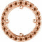 14K Rose 7 mm Round Halo-Style Pendant Mounting