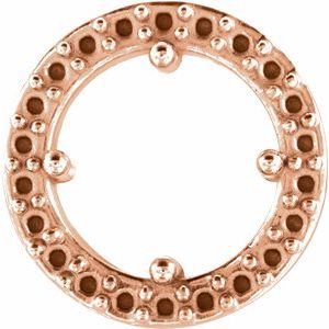 14K Rose 5.5 mm Round Halo-Style Pendant Mounting