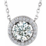 14K White 1/2 CTW Natural Diamond 16" Necklace