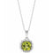 14K White Natural Peridot & .04 CTW Natural Diamond 18