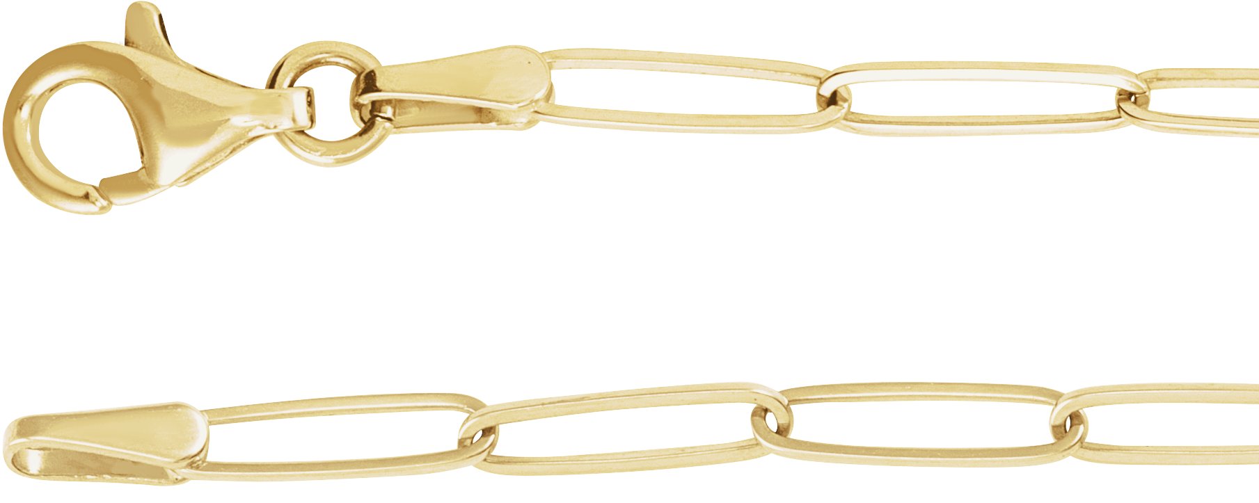 14K Yellow Gold Engravable Bar 7" Bracelet