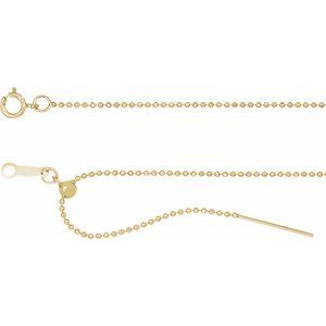 14K 1 mm Kugelkette