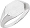 Sterling Silver 12x10 mm Geometric Signet Ring