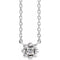 14K White Natural White Sapphire Beaded Youth 16