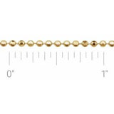 14K 1,8 mm Kugelkette