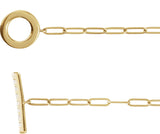 14K Yellow Gold 1/10 CTW Natural Diamond Toggle 7" Bracelet