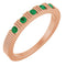 14K Rose Natural Emerald Stackable Ring