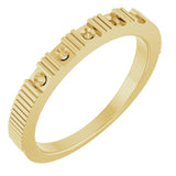 14K Yellow Round 2 mm Stackable Ring Mounting