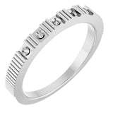 Platinum Round 2 mm Stackable Ring Mounting