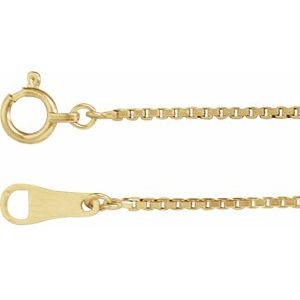 18K 1 mm Boxkette