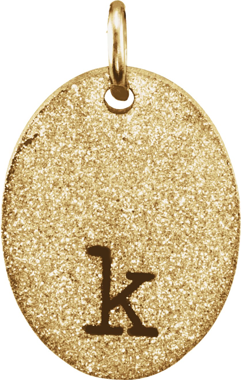 18K Yellow Gold Vermeil Be Posh® Engravable Oval Pendant