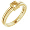 18K Yellow 3.25 mm Square Ring Mounting