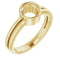 18K Yellow 6 mm Round Ring Mounting