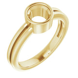 14K Yellow 6 mm Round Ring Mounting
