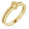 18K Yellow 3.4 mm Round Ring Mounting