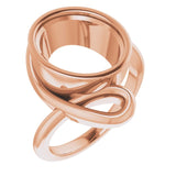 10K Rose 12x10 mm Oval Ring Mounting