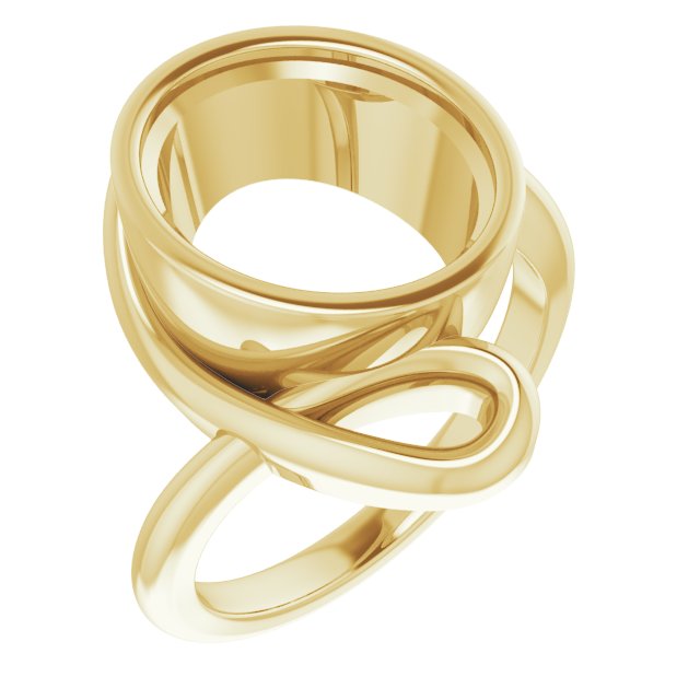 10K Yellow 12x10 mm Oval Ring Mounting