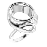 Platinum 12x10 mm Oval Ring Mounting