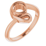 10K Rose 5.2 mm Round Ring Mounting