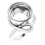 Continuum Sterling Silver 12 mm Round Ring Mounting