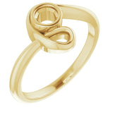18K Yellow 3.8 mm Round Ring Mounting