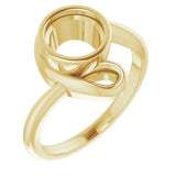 10K Yellow 7 mm Round Ring Mounting