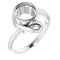 10K White 7 mm Round Ring Mounting