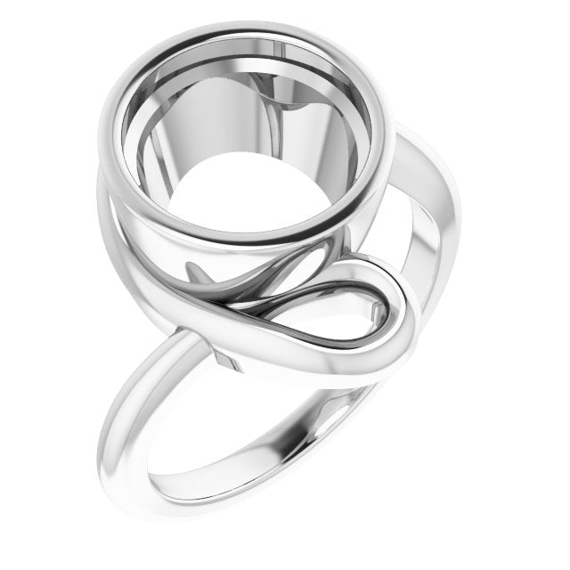 10K White 10 mm Round Ring Mounting