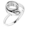 14K White 8x6 mm Oval Ring Mounting