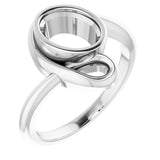 Continuum Sterling Silver 8x6 mm Oval Ring Mounting