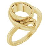 18K Yellow 9x7 mm Oval Ring Mounting