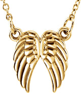 18K Yellow Gold Vermeil Tiny Posh® Angel Wings 16-18" Necklace