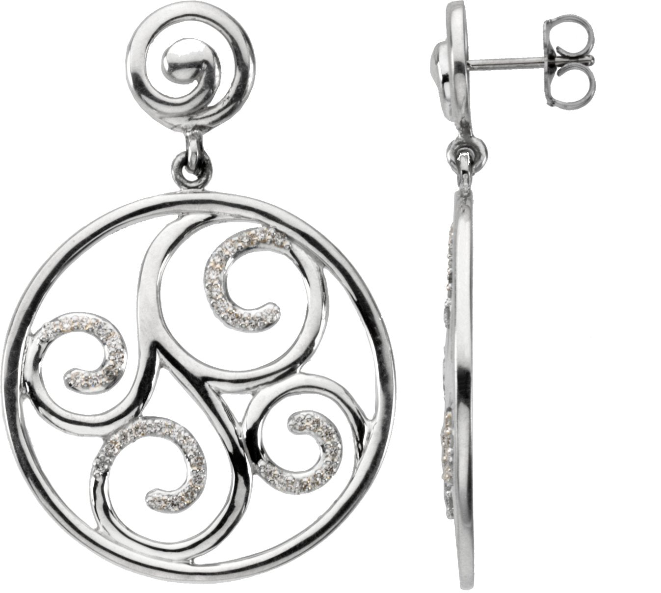 Accented Scroll Earrings