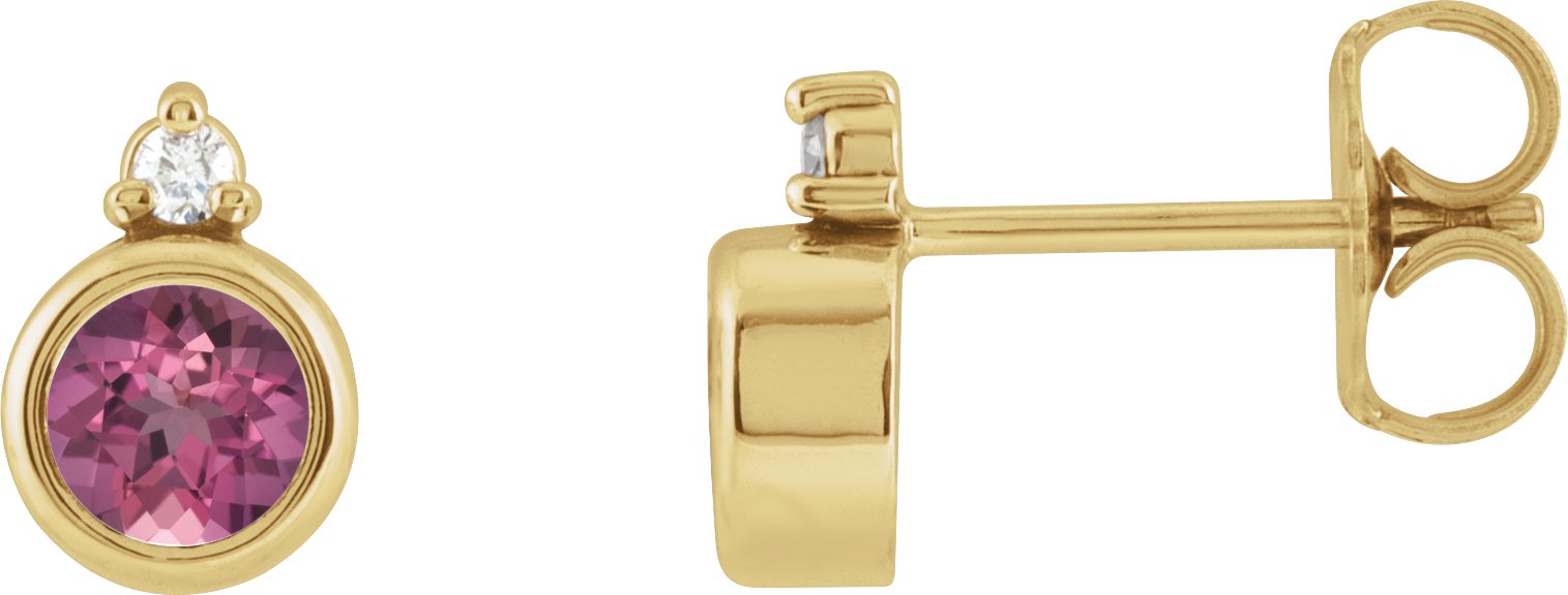 Accented Bezel-Set Earrings