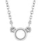 14K White 3.4 mm Round Bezel-Set Solitaire 18