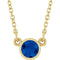 14K Yellow Lab-Grown Blue Sapphire Solitaire 16