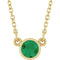 14K Yellow Natural Emerald Solitaire 16