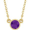 14K Yellow Natural Amethyst Solitaire 16