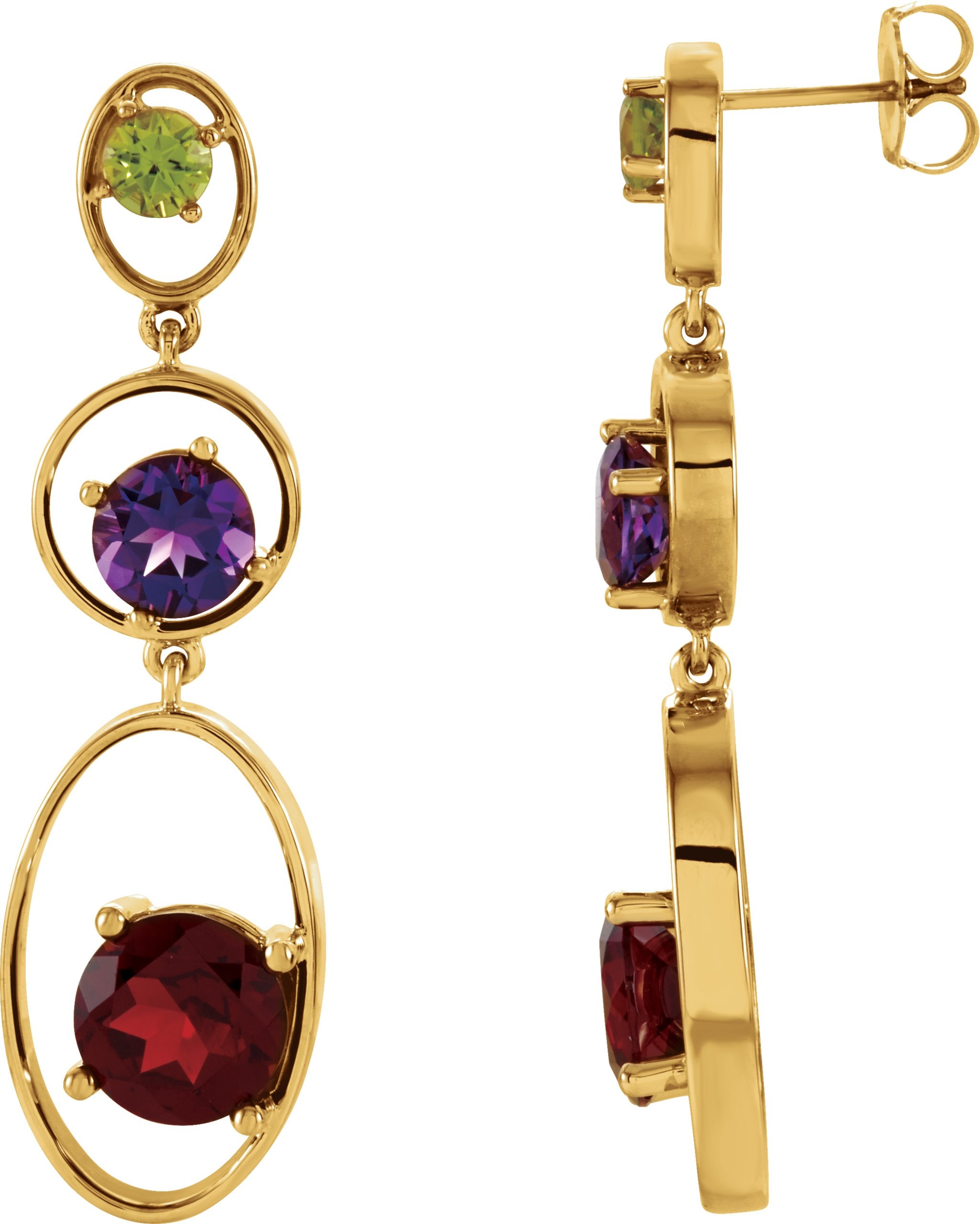 Graduated Geometric Earrings