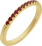14K Yellow Gold Natural Mozambique Garnet Stackable Ring