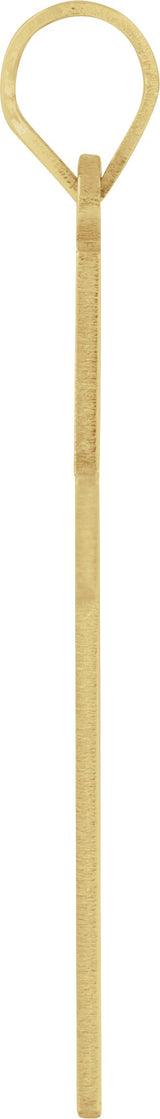 14K Yellow Gold 29.4x14 mm Cross Pendant