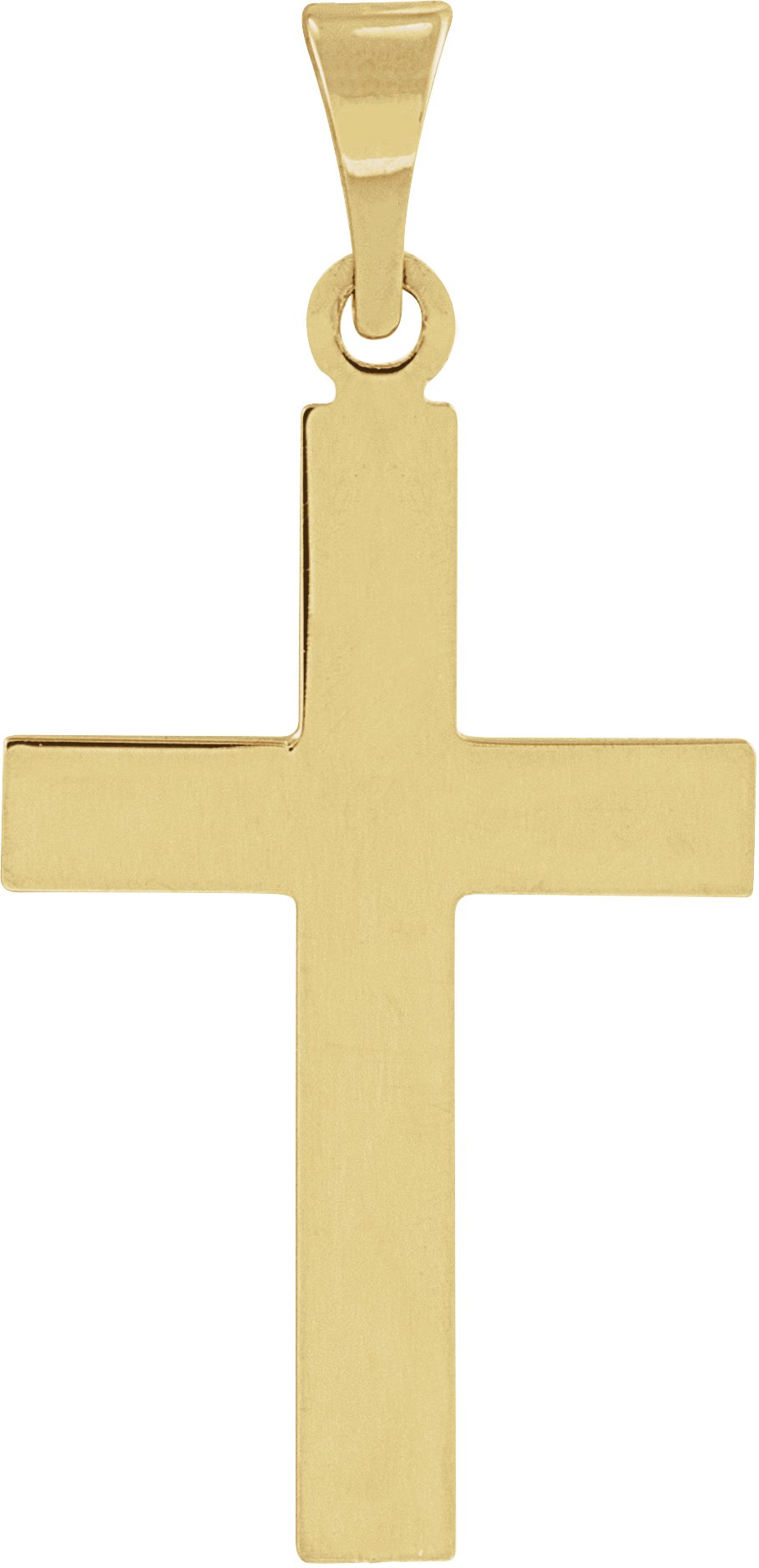 14K Yellow Gold 25.9x12 mm Cross Pendant
