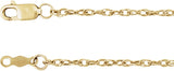 14K Yellow Gold 1.5 mm Rope 18" Chain