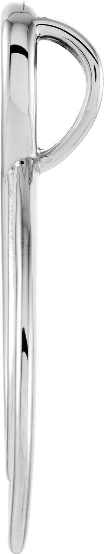 Platinum 23x10.9 mm Infinity-Inspired Pendant