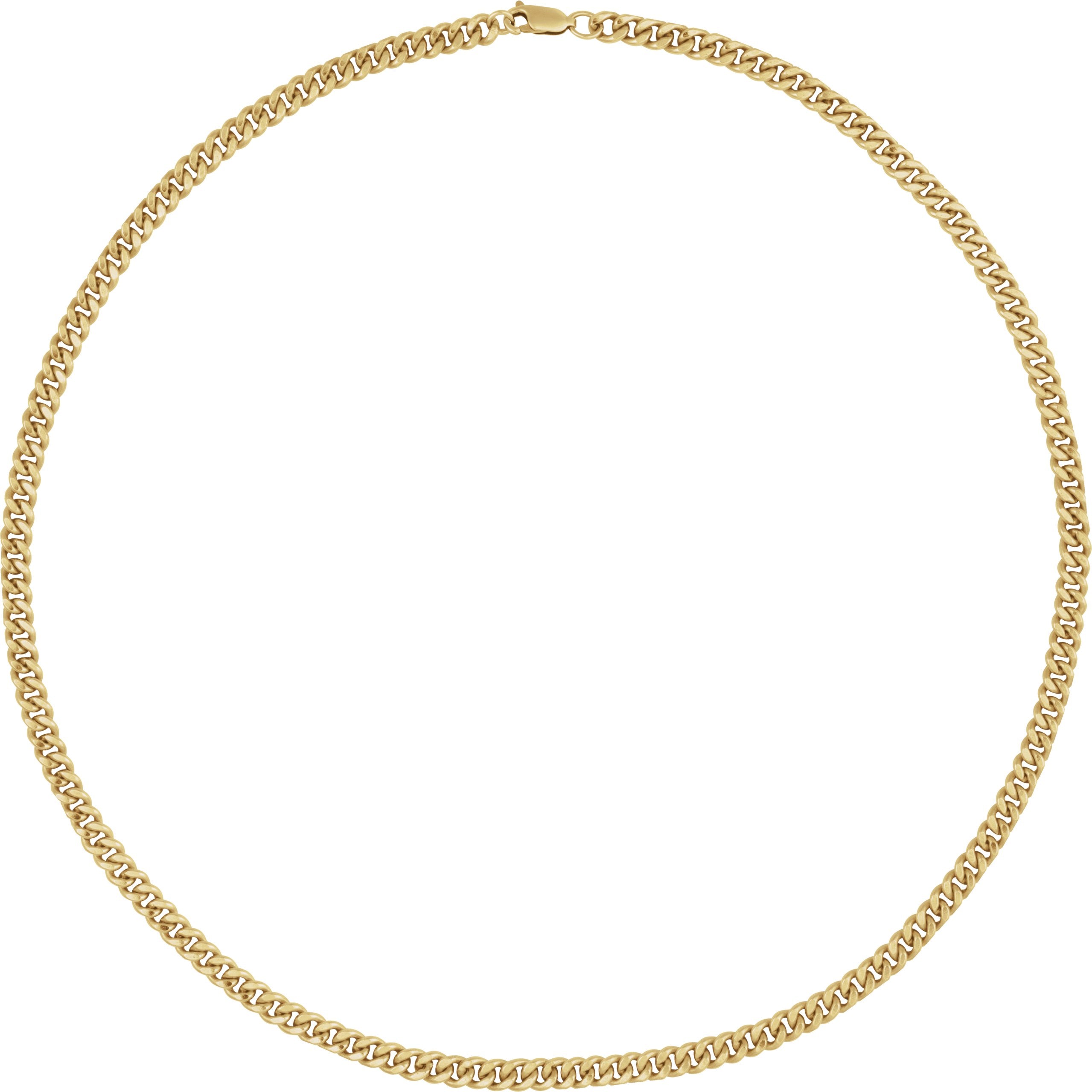 14K Yellow Gold-Filled 4.8 mm Curb 18" Chain