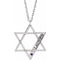 14K White Personalized Imitation Amethyst Star of David 18