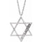 10K White Personalized Imitation Diamond Star of David 18