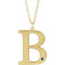 10K Yellow Engravable Imitation Alexandrite Initial B 18